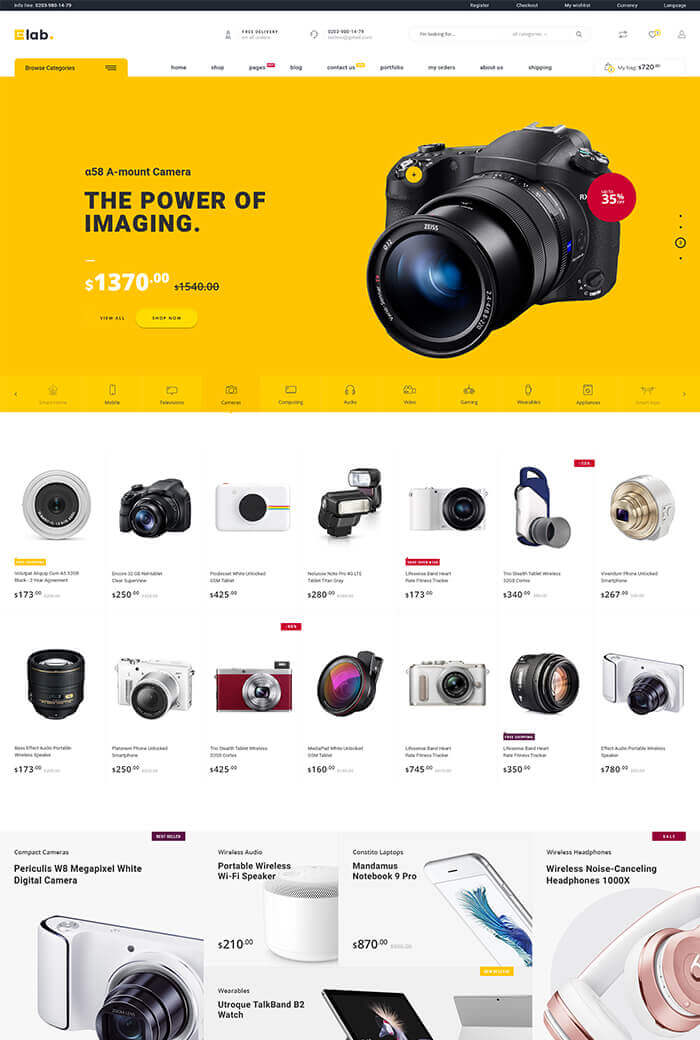 Elab – Free Multivendor WooCommerce WordPress Theme